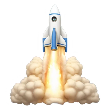 Rocket ship blasting off  sticker