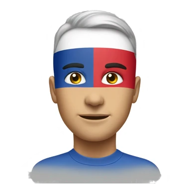 Serbian flag on human head  sticker