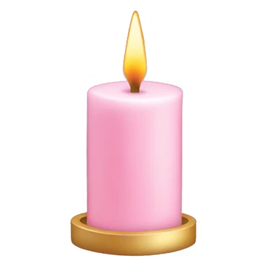 Light pink Christmas candle sticker