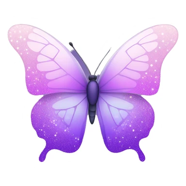 Sparkly Pastel purple-gradient butterfly sticker