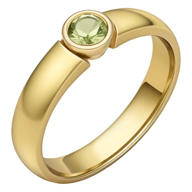 Pale olive wedding ring with stone sticker