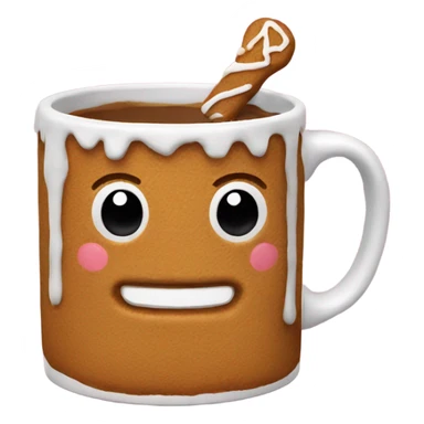 A gingerbread mug sticker