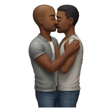 gay men kissijng sticker