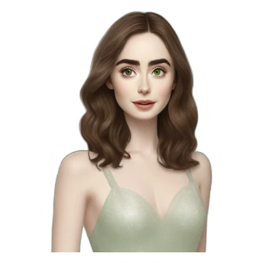 lily-collins-with-green-eyes sticker