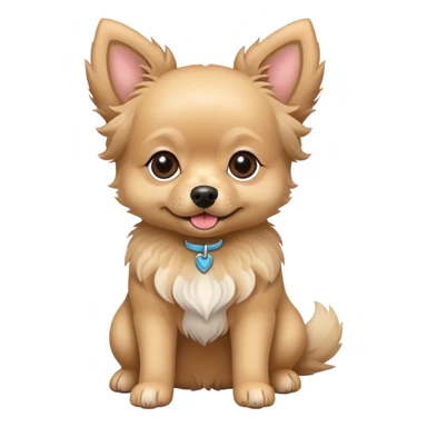 Pomeranian poodle chihuahua mix with less fur sticker