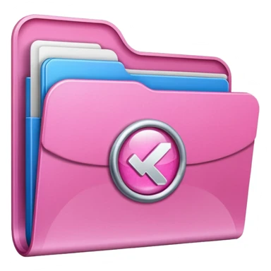 windows 10 folder light giltter pink sticker