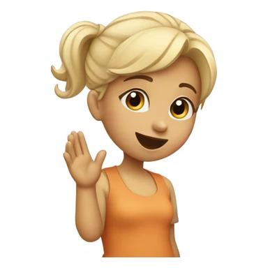 Girl blowing a kiss sticker