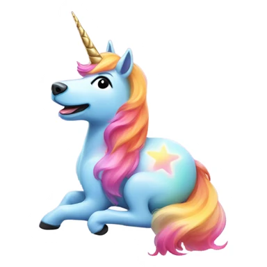 Dog riding unicorn sticker