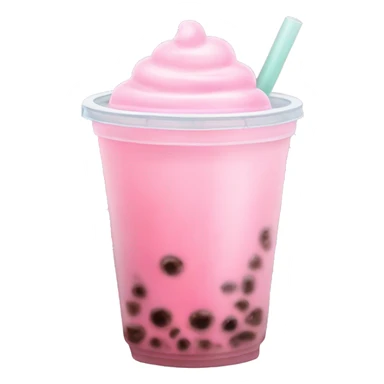 soft pink bubble tea  sticker