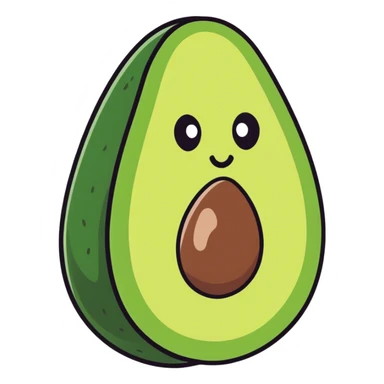 Avocado with big lips sticker