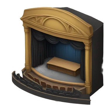 black box theatre stage sticker