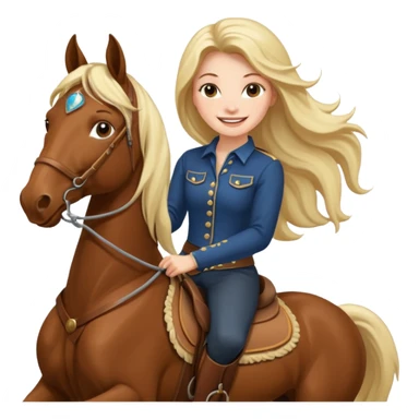 women on horse sticker