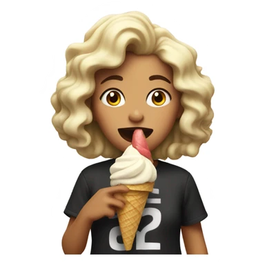 Marisa eating ice cream sticker