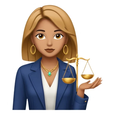 Libra woman emoji, modern, chic sticker