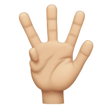 hand showing 4 fingers sticker