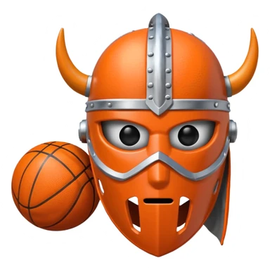 Viking helmet + basketball basketball sticker