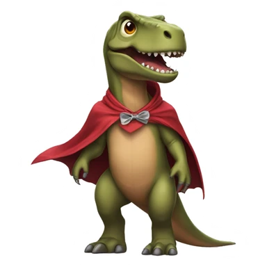 Trex wearing a cape sticker