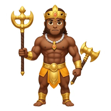 Hanumanji and mace sticker