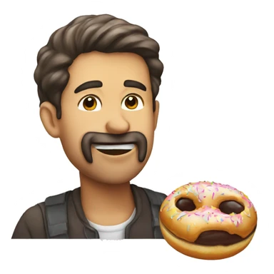 Man licking a donut  sticker