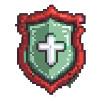 Red shield with </> code symbols, coding badge sticker