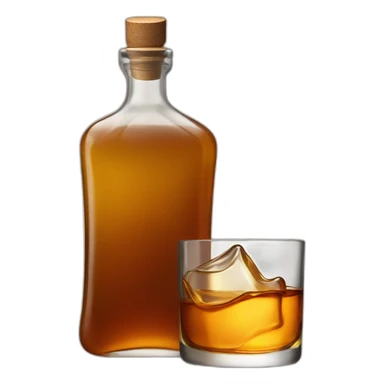 Whisky bottle beeing poured  sticker