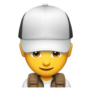 Cara de chico blanco con gorra sticker