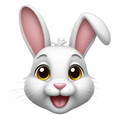 bunny rabbit winking sticker