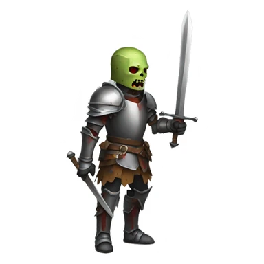 zombie knight full lenght sticker