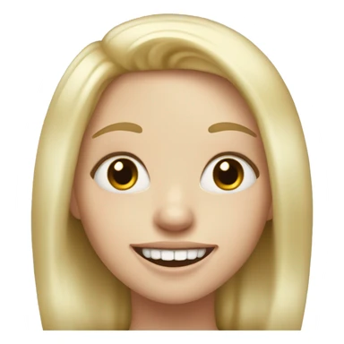white blonde girl with big teeth and puffy cheeks sticker