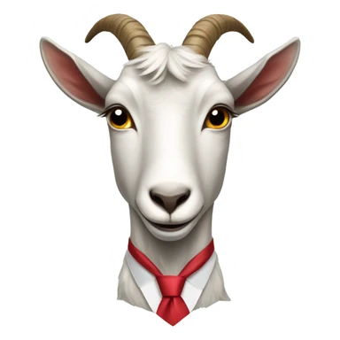 Goat wearing a tie sticker