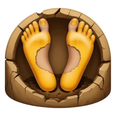 foot in hole sticker