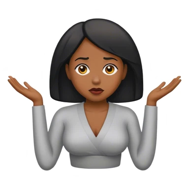 Black woman shrugging shoulders sticker