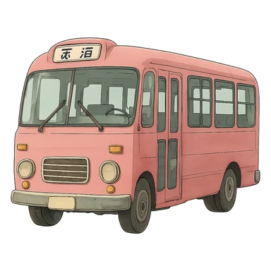 pink bus sticker