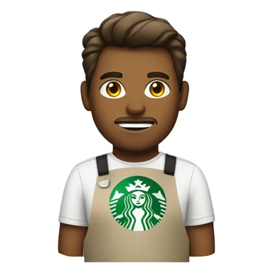 angry starbucks barista holding a pride banner sticker