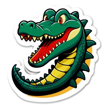 Alligator with Jordan’s on sticker