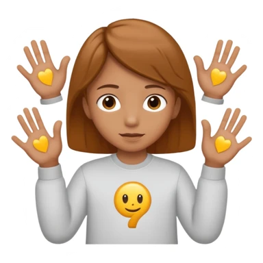 kid with tan hair and holding a six in his hand and a seven and the other hand sticker