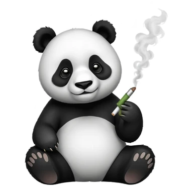 Panda smoking weed sticker