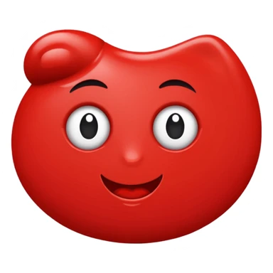 red Acrylic paint sticker