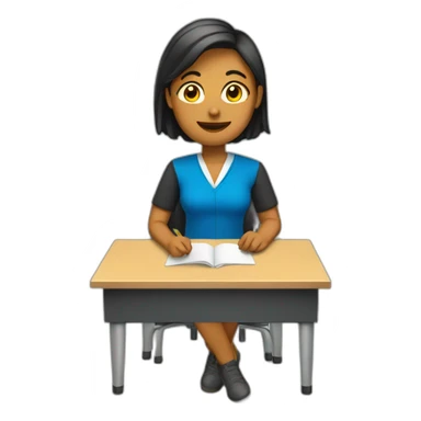 Teacher in a class room sticker