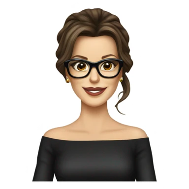 Kate Beckinsale, glasses, happy new year sign sticker