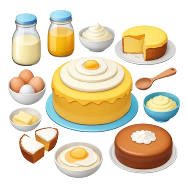 cake baking ingredients sticker
