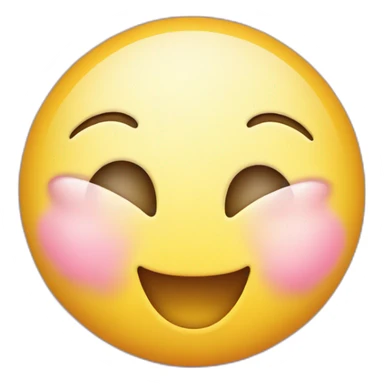 Blushing smiley face with dimples sticker