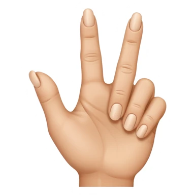 create hand middle finger only down the rest are up sticker