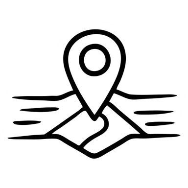 Map with location pin sticker