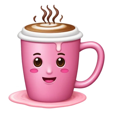 Pink coffee  sticker