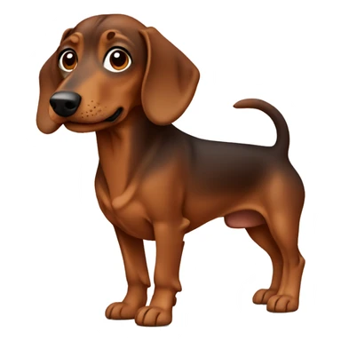 All brown dashshund sticker