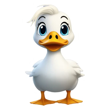 duck with hair like elsa from forzen sticker