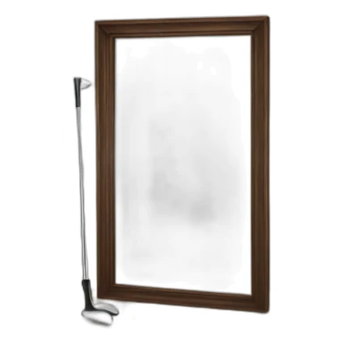 golf putter tall mirror sticker