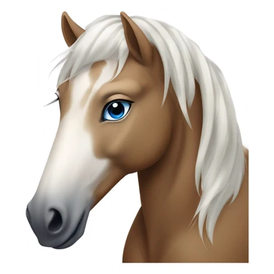 Horse bai pie with blue eyes sticker
