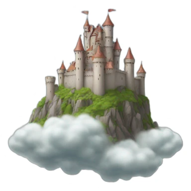 a castle on a cloud sticker